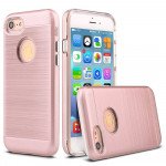 Wholesale iPhone 7 Hard Armor Hybrid Case (Champagne Gold )